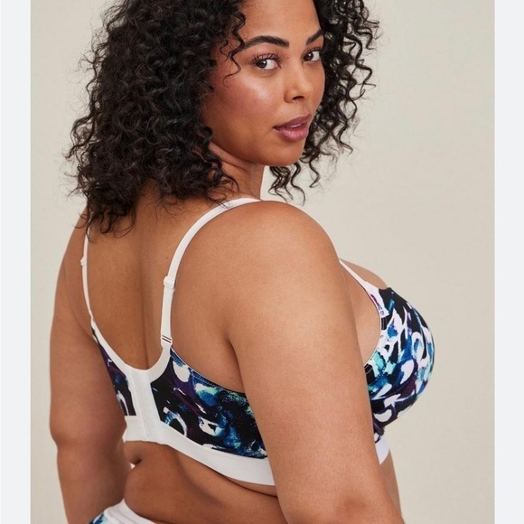 Torrid Bra 40 G Lightly Lined Full Coverage Balconette Floral 360 Back Smoothing - Picture 2 of 8